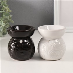 Аромалампа для эфирных масел «Геометрия и растительность», керамика, 7.5×8.5×9 см, МИКС