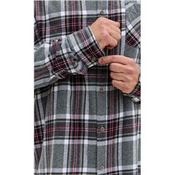 Рубашка F521-0460 grey-bordo
