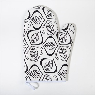 Кухонный набор «Этель» Leaves: варежка-прихватка 20×27 см, прихватка 19×19 см, 100% хлопок