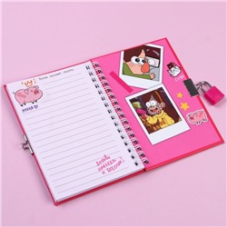 Записная книжка на замочке А6, «Дневник Мэйбл», 50 листов, Гравити Фолз