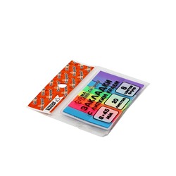 Блок-закладка с липким краем, 8 цветов по 20 штук, 8×45 мм, флуоресцентные, пластиковые