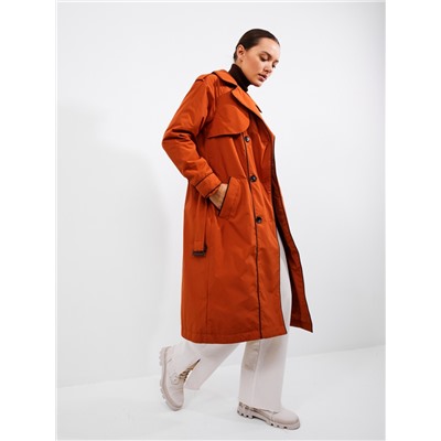 Плащ женский терракот