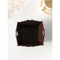 Конфетница квадратная или подставка под кулич «Пасхальный храм». 10×13×13.5 см