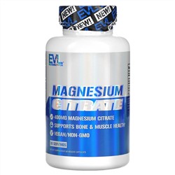EVLution Nutrition, цитрат магния, 400 мг, 60 растительных капсул (200 мг в 1 капсуле)
