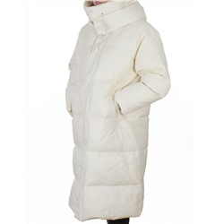 3063 MILK WHITE Пальто пуховое женское оверсайз (утиный пух)