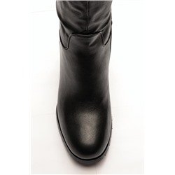 Skovolino SK508 Сапоги женские чер иск кожа, подклад нат мех (по всей длине модели)