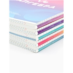 Тетради предметные, 48 л., набор из 10 шт., блок №1, ТВИН лак, уф лак «Градиент»