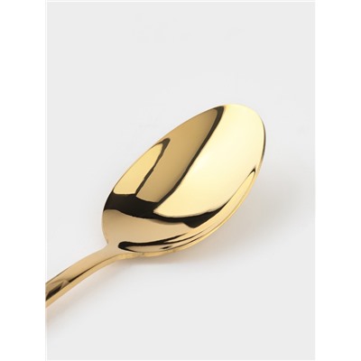 Столовая ложка Magistro Kolos min, длина 20.3 см, толщина 2.2 мм, нержавеющая сталь, золотистая