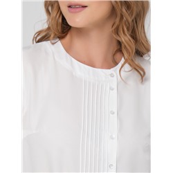 Блуза белая со смещённой застёжкой