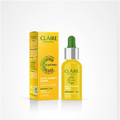 Claire cosmetics C-VIT PRO Сыворотка для лица GLOW THERAPY Увлажнение,питание 50мл