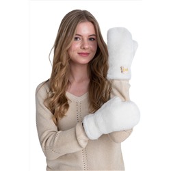 Варежки меховые на резинке ВАНИЛЬ
