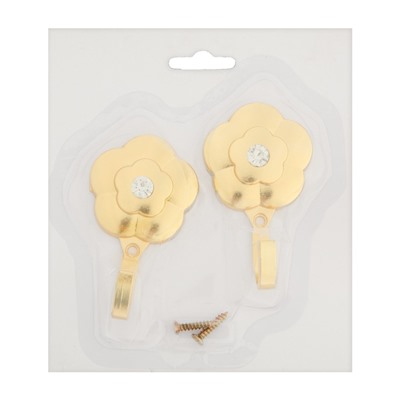 Держатель для штор однорожковый CAPPIO KC117, цвет золото, 2 шт.