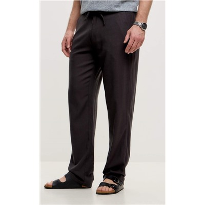 Брюки лен F111-0855 deep grey