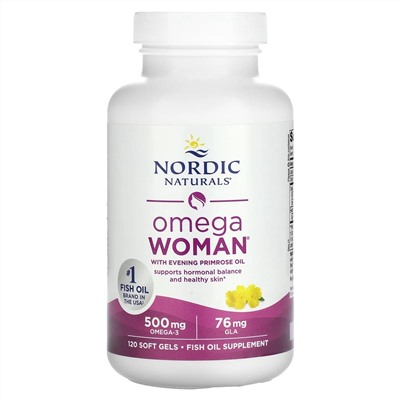 Nordic Naturals, Omega Woman, с маслом примулы вечерней, 120 капсул