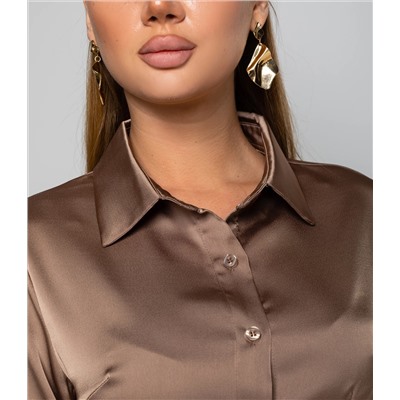 Блуза #ОКТ025022, тёмно-бежевый