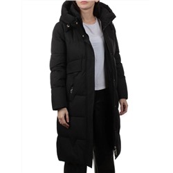 6813 BLACK Пальто зимнее женское (200 гр. холлофайбер)