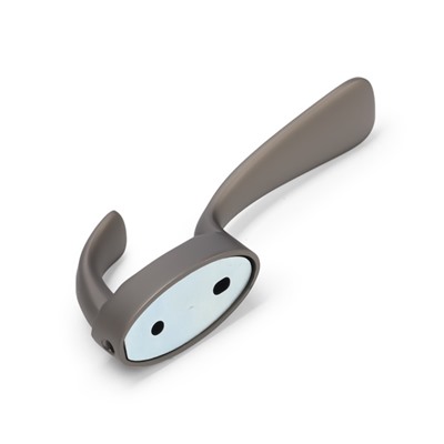 Крючок мебельный CAPPIO SEA, двухрожковый, цинк, цвет графит