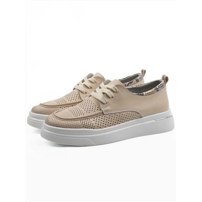 03-C929-2A BEIGE Полуботинки летние женские (натуральная кожа)