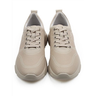 03-YH466-2 BEIGE Кроссовки женские (натуральная кожа)