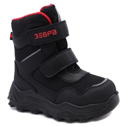 Ботинки зима Зебра 17838-1 черн ( 1,5)