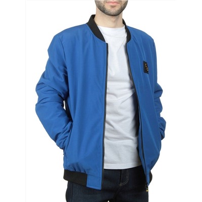EM25056 BLUE Куртка-бомбер мужская демисезонная (100 гр. синтепон)