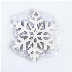 Ёлочная игрушка новогодняя «Снежинка», на Новый год, хдф, 6,9 х 7,6 см