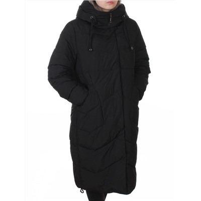 8806 BLACK Пальто зимнее женское (150 гр. холлофайбер)