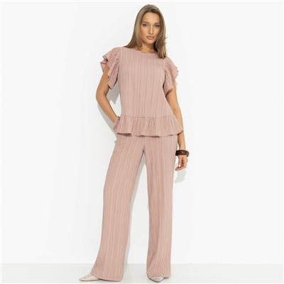 Блуза из жатой ткани, Потому что нужно! (коричневая)