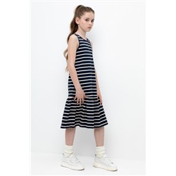 Сарафан индиго, полоска к396 Crockid