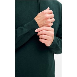 Джемпер мужской с воротом на молнии P321-15201 зеленый