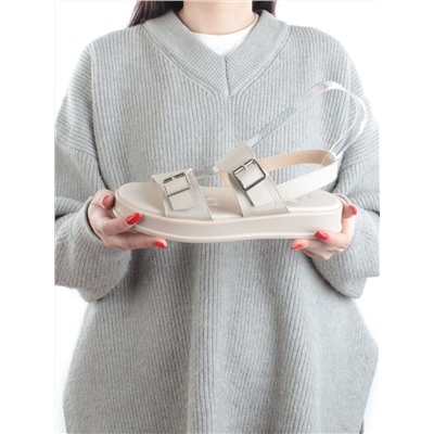 08-PEAQ196-2 LT. BEIGE Босоножки женские (натуральная кожа)