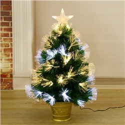 Ёлка светодиодная «Пучок перелив» 60 см, 55 ПВХ веток, 8 режимов, свечение белое/тёплое белое