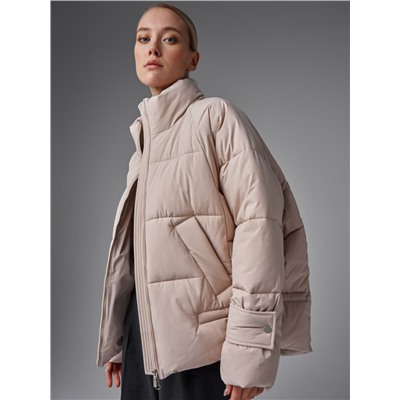 Пуховик женский бежевый