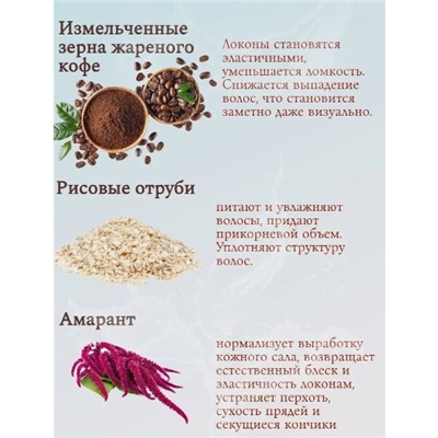 Натуральный шампунь для волос увлажняющий с кофе «Пробуждение»