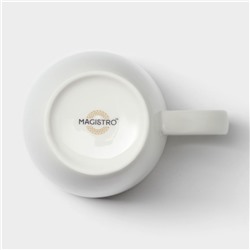 Кружка Magistro La Perle, 350 мл, фарфор, белая