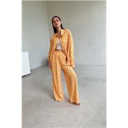 Костюм женский  SET065/05/Желтый, белый