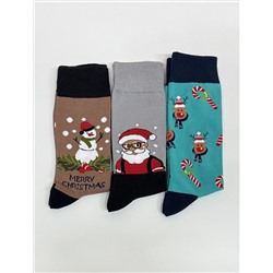 Носки НГ комплект 3 пары, р.37-44 "Happy NY"