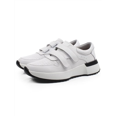 03-YG452-1 WHITE Кроссовки женские (натуральная кожа)