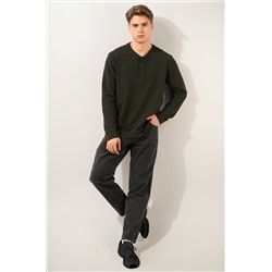 Мужской лонгслив на пуговицах Happyfox