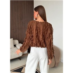 Лонгслив с рюшами