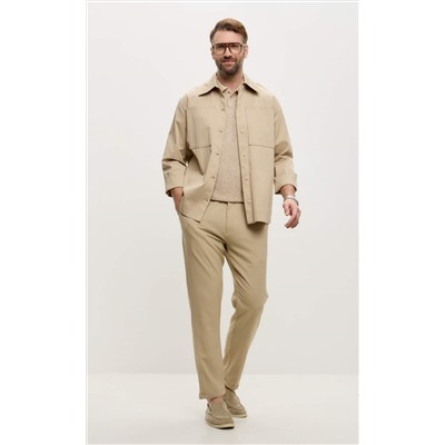 Брюки лен F211-0871 beige