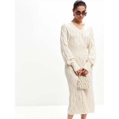 Платье FLOWER, Светлый беж