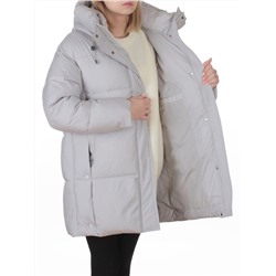 8888 LT. GRAY Куртка зимняя женская оверсайз (200 гр. холлофайбер)