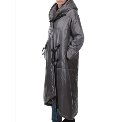 BM220 DK.GRAY Пальто зимнее облегченное женское (120 гр. холлофайбер)
