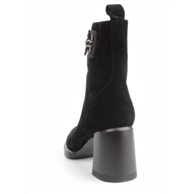 04-M3-L811 BLACK Ботинки зимние женские (натуральная замша, натуральный мех)