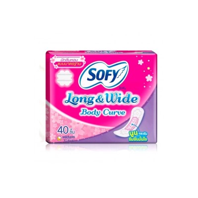 Ежедневные прокладки Sofy Long and Wide Длинные и Широкие для активного дня 40 шт