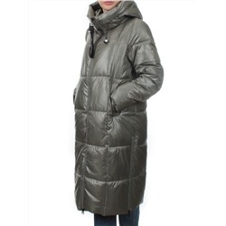 H979 GREEN Пальто зимнее женское (200 гр. холлофайбер)