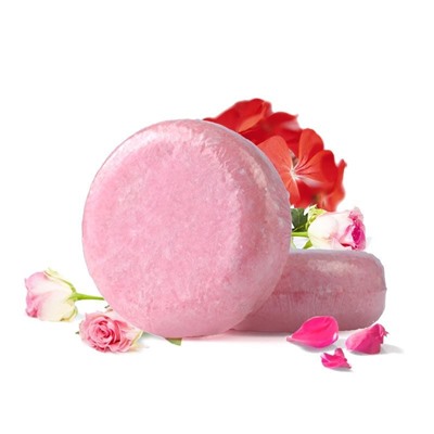 (ЗАМЯТА КОРОБОЧКА) Органический твердый шампунь с экстрактом РОЗЫ Fresh Plant Shampoo Bar, 60 гр.