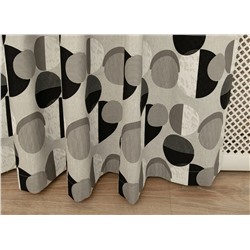 Комплект штор Neula, серый в круги (gris), 160*270 см (df-104136)