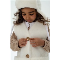 Жилет детский меховой ПЛЮША ваниль